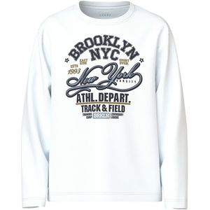 Name It Blouse - Loose - NkmVagno - Bright White/Track Field - Name It - 6 jaar (116) - Shirts