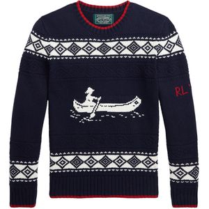 Polo Ralph Lauren Blouse - Gebreid - Navy m. Wit - Polo Ralph Lauren - 8 jaar (128) - Shirts