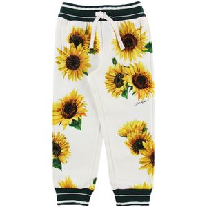 Dolce & Gabbana Joggingbroek - Zonnebloem - Wit/Donkergroen - Dolce & Gabbana - 4 jaar (104) - Joggingbroek