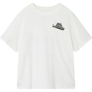 Name It T-Shirt - NkfKatin - Bright White/Hoed - Name It - 6 jaar (116) - T-Shirts