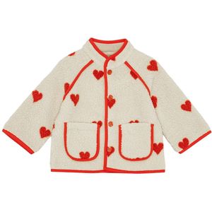 Flöss Fleece Jas - Simone - Soft White Heart - Flöss - 18-24 mnd - Fleece Jassen