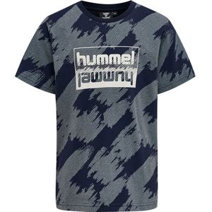 Hummel T-Shirt - hmlZion - Black Iris/Mat Blauw - Hummel - 4 jaar (104) - T-Shirts