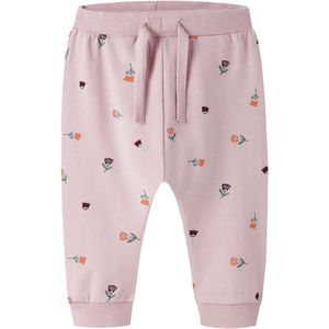 Name It Broek - NbfVandora - Gepolijst Lilac/Bloemen - Name It - 56 - Broeken - Katoen