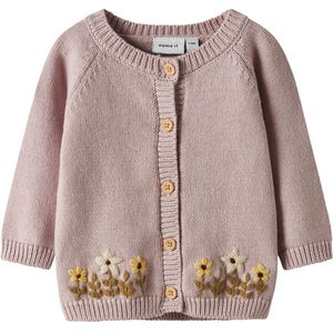 Name It Cardigan - Gebreid - NbfKamma - Gepolijst Lilac - Name It - 50 - Cardigan