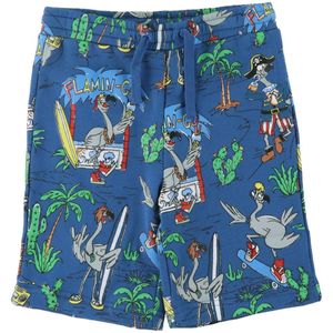 Stella McCartney Kids Sweatshorts - Blauw m. Flamingo's - Stella McCartney Kids - 2 jaar (92) - Shorts