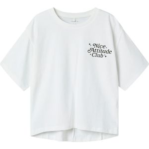 Name It T-Shirt - NkfLione - Bright White m. Print - Name It - 7-8 jaar (122-128) - T-Shirts
