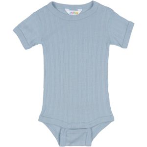 Joha Romper k/æ - Wol/Zijde - Dusty Blauw - Joha - 50 - Romper S/S