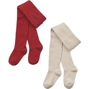 Wheat - Panty's - 2-pack - Wol - Cherry Red