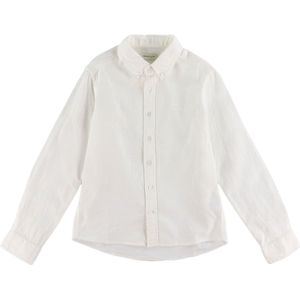 GANT Overhemd - Linnen/Katoen - Wit - GANT - 9-10 jaar (134-140) - Overhemd