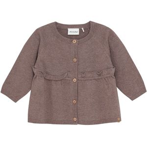 Minymo Cardigan - Gebreid - Dark Brown Melange - Minymo - 56 - Cardigan