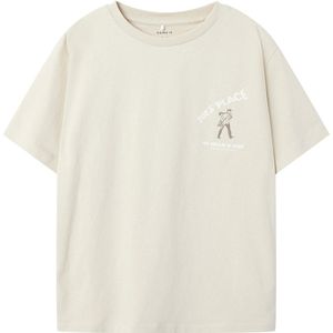 Name It T-Shirt - NkmSaldur - Brown Rice - Name It - 6 jaar (116) - T-Shirts