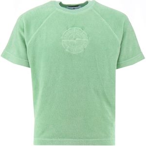 Stone Island T-Shirt - Badstof - Light Green - Stone Island - 10 jaar (140) - T-Shirts