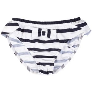 Petit Crabe Bikinislips - Zoe - UV50+ - Wit/Navy Gestreept - Petit Crabe - 9-10 jaar (134-140) - Bikinis
