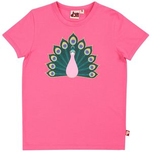 DIEREN T-Shirt - DierenGrommen T - Helder Roze Pauw - DYR - 2 jaar (92) - T-Shirts