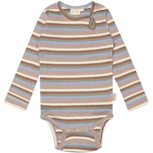 Petit Piao Romper l/s - Rib - Modaal - Gewoon Taupe - Petit Piao - 62 - Romper L/S