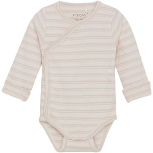Fixoni Wikkelromper l/s - Huis Violet m. Strepen - Fixoni - 50 - Romper L/S