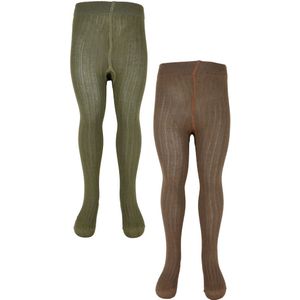 Minymo Panty's - 2-pack - Rib - Gedroogd Herbs - Minymo - 104/110 - Panty's