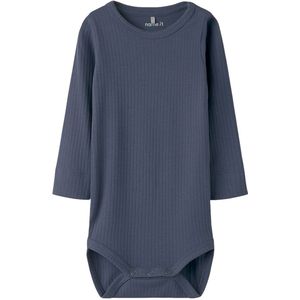 Name It Romper l/s - Rib - NbmReyo - Vintage Indigo - Name It - 68 - Romper L/S