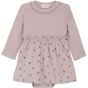 Minymo Body met Rok L/æ - Gepolijst Lilac m. Pointelle - Minymo - 50 - Romper L/S