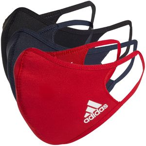 adidas Performance Gezichtsmasker - 3-pack - Zwart/Rood - adidas Performance - M - Medium - Toebehoren