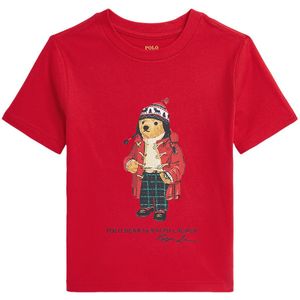 Polo Ralph Lauren T-Shirt - Rood m. Knuffel - Polo Ralph Lauren - 2 jaar (92) - T-Shirt