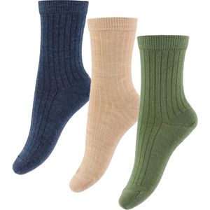 MP Sokken - Wol - Rib - 3-pack - Camel Melange - MP - 37/39 - Sokken