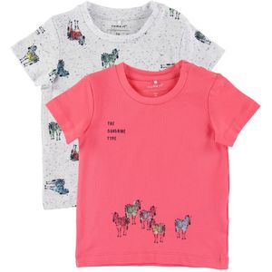Name It T-shirts - 2-pack - NbmJefiko - Calypso Coral - Name It - 56 - T-Shirts