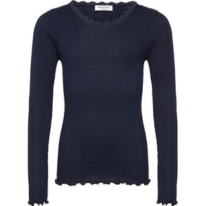 Rosemunde Blouse - Rib - Balta - Navy m. Veter - Rosemunde - 12 jaar (152) - Shirts