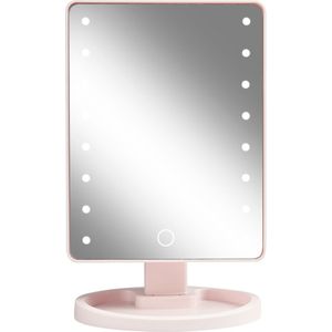 Gillian Jones Tafelspiegel - Vierkant - LED/Touch - Roze - Gillian Jones - OneSize - Spiegel