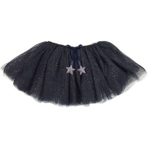Mimi & Lula Tule rok - Navy m. Sterren en zilver Stippen - Mimi & Lula - OneSize - Kostuum
