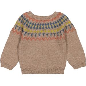 MarMar Blouse - Wol - Tuso - Bruin/Multicolour - MarMar - 68 - Shirts