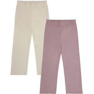 Minymo Leggings m. Fleece - 2-pack - Elderberry/Regenachtige dag - Minymo - 4 jaar (104) - Leggings