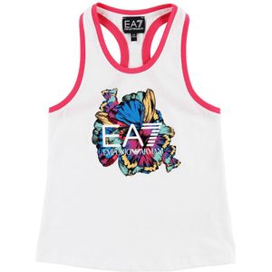 EA7 Tanktop - Wit m. Bloem - EA7 - 8 jaar (128) - Tanktop