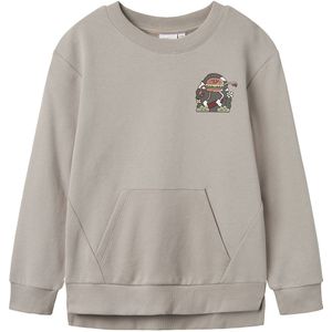 Sweatshirt - Blauw - Badstof - Regular Fit