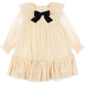 Konges Sløjd Tule Jurk - Bow - Perkament - Konges Sløjd - 4 jaar (104) - Jurk