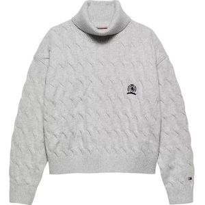 Tommy Hilfiger Blouse - Gebreid - Lichtgrijs Gevlekt - Tommy Hilfiger - 4 jaar (104) - Shirts