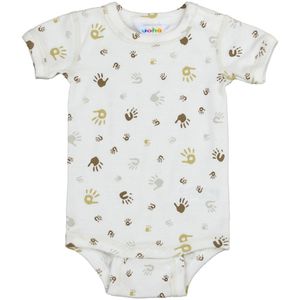 Joha Romper k/æ - Off White m. Print - Joha - 50 - Romper S/S