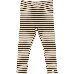 Petit Piao Leggings - Rib - Modaal - Koffieboon/Off White - Petit Piao - 56 - Leggings
