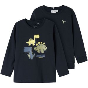 Name It Sweatshirt/Blouse - NmmVux - 2-pack - Dark Sapphire - Name It - 2 jaar (92) - Sweatshirt