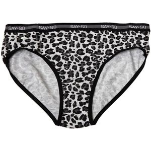 Say-So Slips - Grijs Gevlekt m. Leopard - Say-So - 8 jaar (128) - Slips