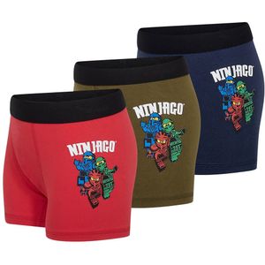 LEGO® Wear Ninjago Boxershorts - 3-pack - LwaGan - Blauw/Rood/Gr - LEGO® Wear - 5-6 jaar (110-116) - Boxershorts