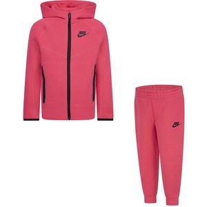 Nike Sweatset - Tech - Cardigan/Joggingbroek - Aster Roze - Nike - 3 jaar (98) - Joggingpakken