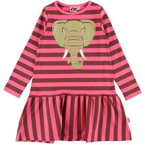 DYR-Cph Jurk - Dyrzanzi - Dk Brick/Spicy Pink Elephant - DYR - 2 jaar (92) - Jurk