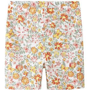 Name It Fietsbroek - NmfVayo - Bright White m. Bloemen - Name It - 3 jaar (98) - Shorts