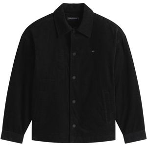 Tommy Hilfiger Corduroy Jas - Overshirt - Zwart - Tommy Hilfiger - 8 jaar (128) - Zomerjas