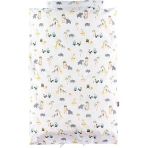 Nørgaard Madsens Beddengoed - Junior - Wit m. Safaridieren - Nørgaard Madsens - Julinor - Beddengoed - Junior