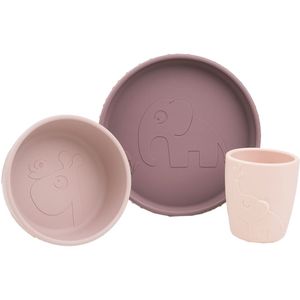 Eetserviesset - Poederkleuren - 100% Food-Grade Siliconen - Bord, Kom, Mini Mok