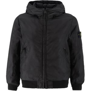Stone Island Gevoerde Jas - Zwart - Stone Island - 14 jaar (164) - Donsjassen