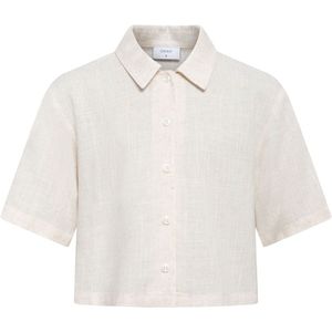 Grunt Overhemd - Lusi - Viscose/Linnen - Zand - Grunt - 10 jaar (140) - Hemd S/S