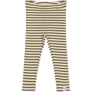 Petit Piao Leggings - Rib - Modaal - Green Leaf/Off White - Petit Piao - 56 - Leggings